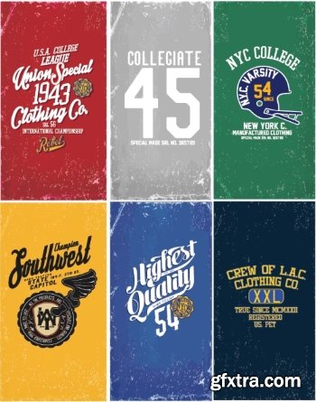 T-Shirt Design Elements #22, 24xEPS