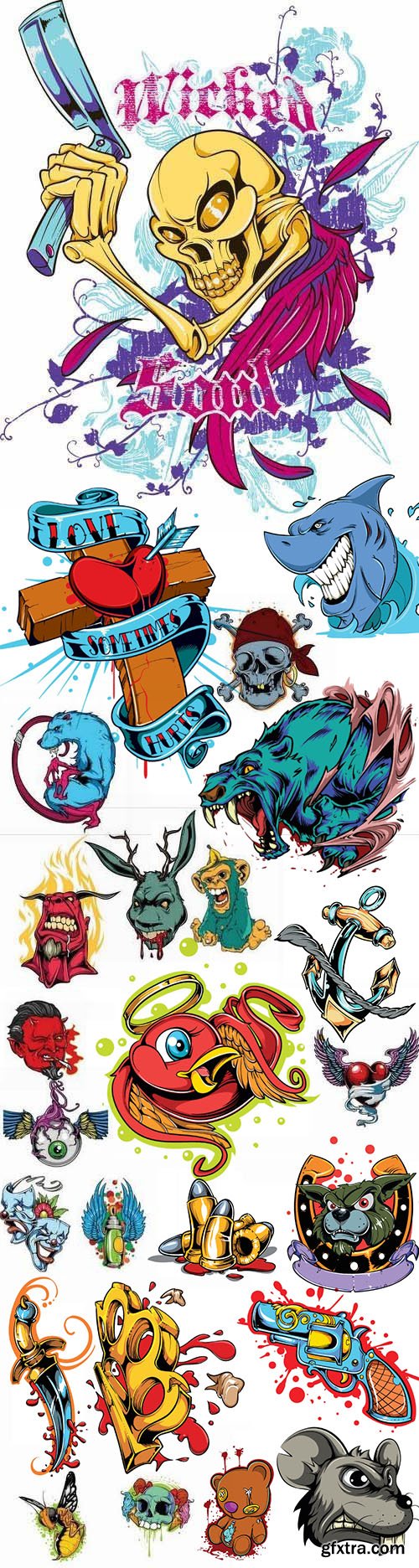 T-Shirt Design Elements #25, 25xEPS