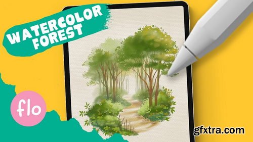 Art with Flo - Watercolor Forest