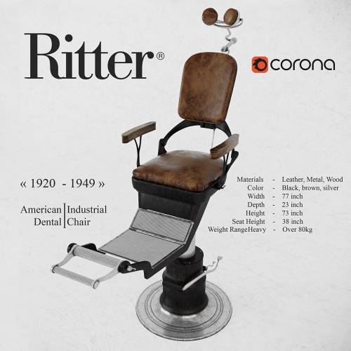 '3dsky Pro - American Industrial Dental Chair from Ritter, 1920s' '3dsky Pro - American Industrial Dental Chair from Ritter, 1920s'