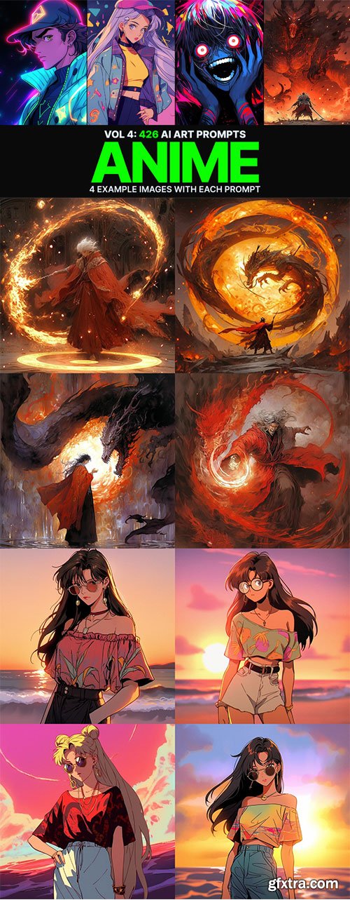 426 Midjourney Prompts for Anime Vol 4