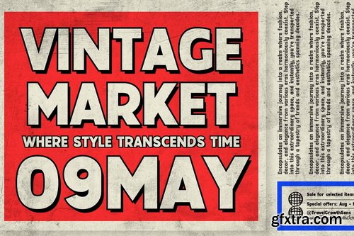 CreativeMarket - Travel Growth Vintage Font Duo