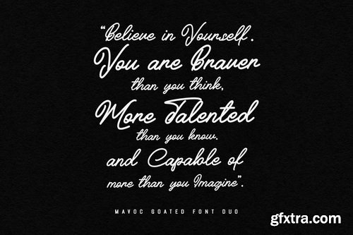 Mavoc Goated Script Sans Font Duo