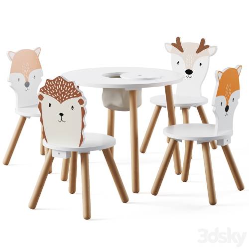 '3dsky Pro - Dandelion Toddler Table & Animal Toddler Chair by Great little' '3dsky Pro - Dandelion Toddler Table & Animal Toddler Chair by Great little'