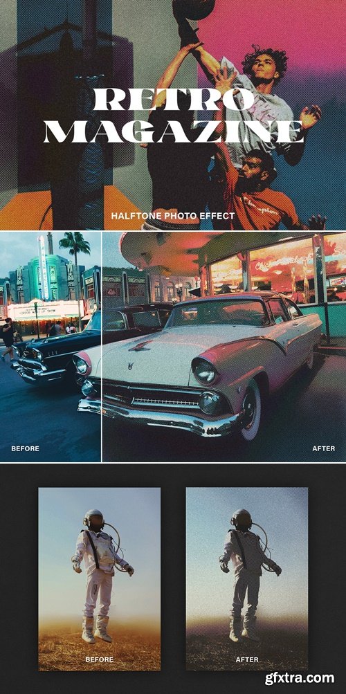 CreativeMarket - Retro Magazine Halftone Photo Effect