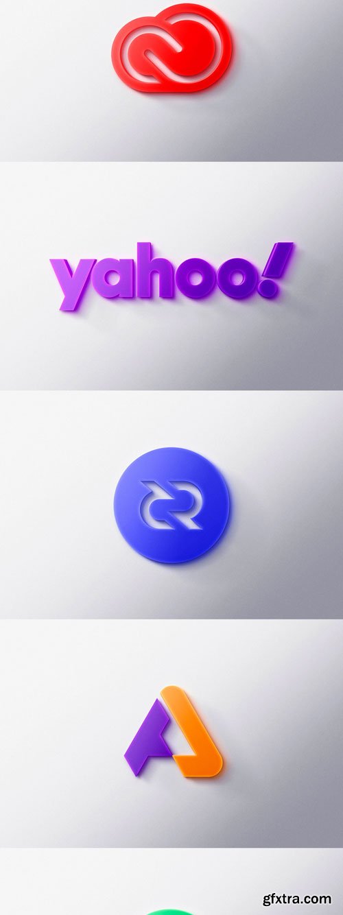 Asylab - 8 Front 3D Logo Mockups