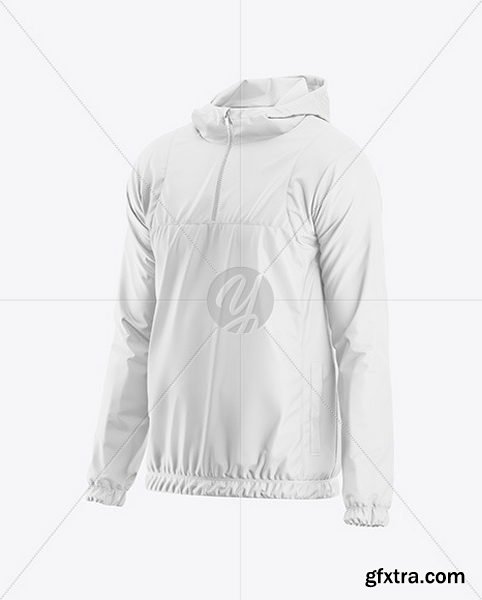 Yellowimages - Hooded Windbreaker Mockup - Half Side View - 121103