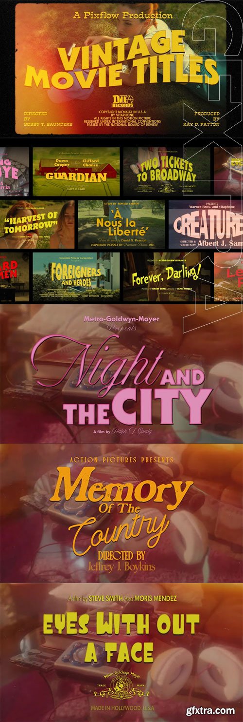 Pixflow - Animated Vintage Movie Titles Pixflow - Animated Vintage Movie Titles