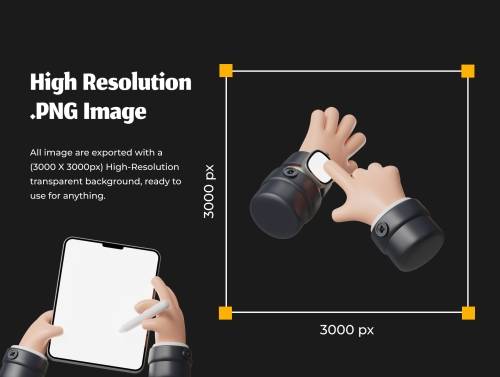 'Handy Hands - Hand Gesture 3D Icon Pack V 2.0'