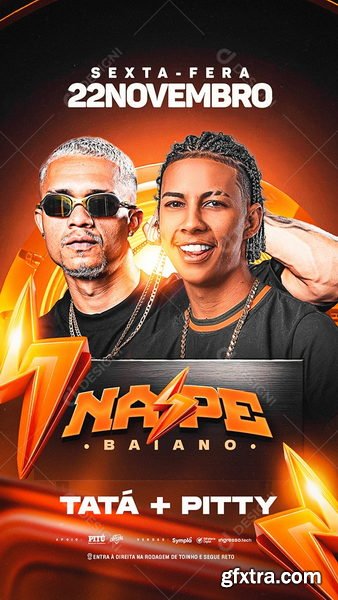 Designi - Story Flyer Agenda Show Naipe Baiano Social Media PSD Editável