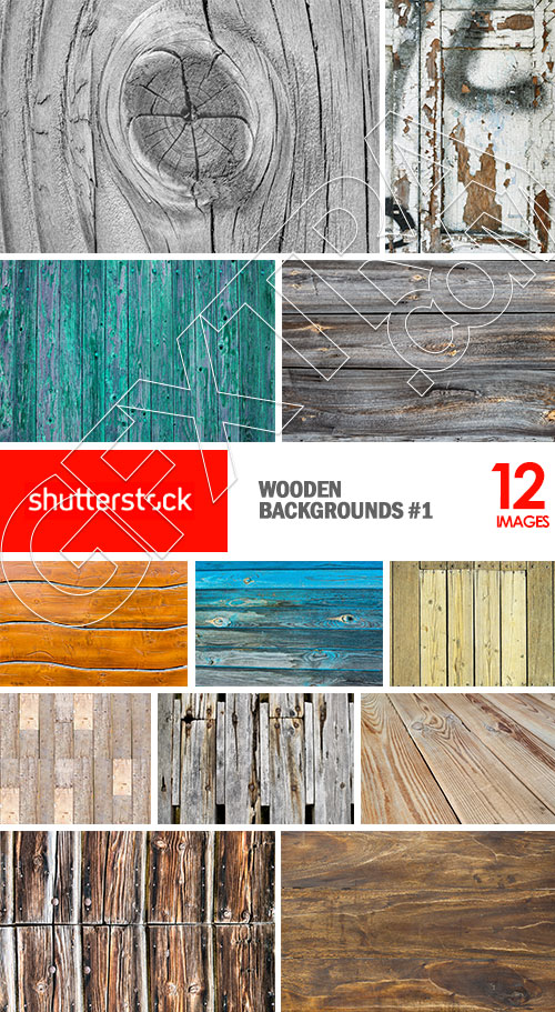 Wooden Background #1, 12xJPG