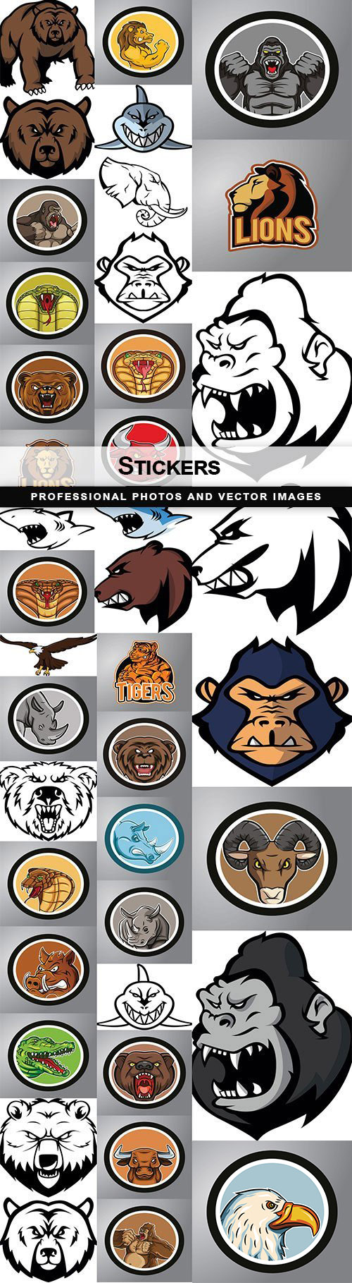 Animal Stickers 40xEPS