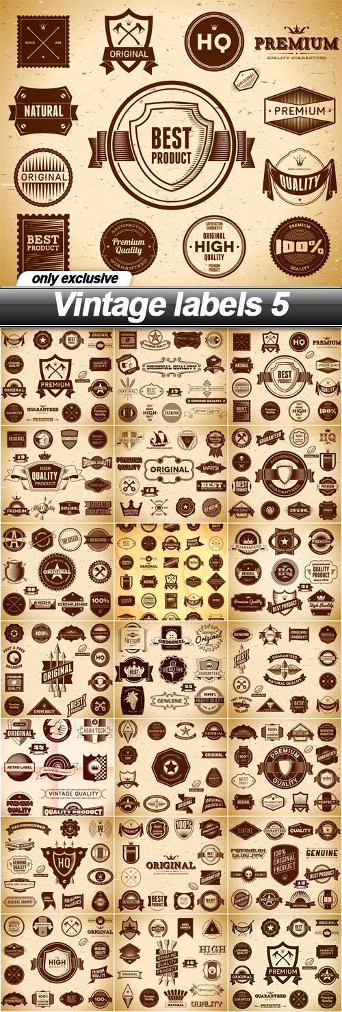 Vintage Labels #5, 20xEPS