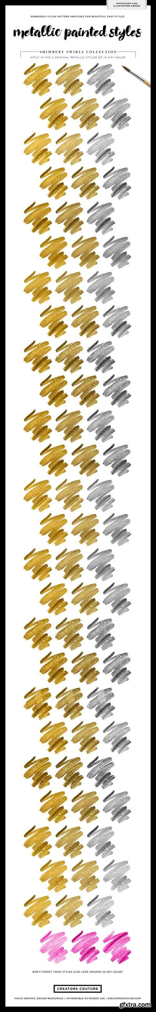 CM - Shimmery Metallic Paint Styles Ps+Ai 245613