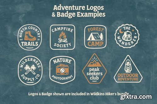 CreativeMarket - Wildkins Hiker\'s Bundle - Hand Inked Font
