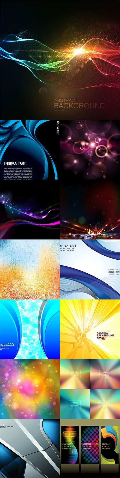 Bright Colorful Abstract Backgrounds Vector #47