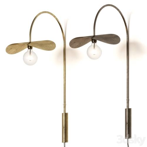 '3dsky Pro - Madam Stoltz Metal Aged Brass & Bronze Wall Lamp'