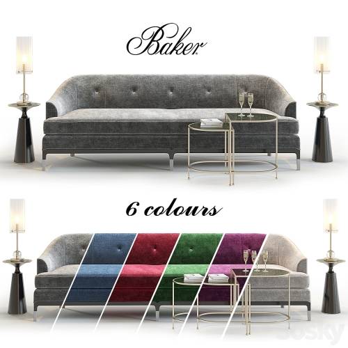 '3dsky Pro - Baker Carnelian Sofa'