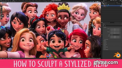 Gumroad - Danny Mac 3D - How to Sculpt a Stylized Head in Blender