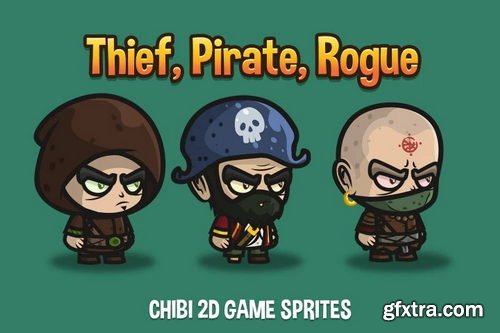 Craftpix - Thief, Pirate, Rogue Chibi 2D Game Sprites
