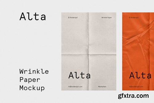 Creativemarket - Wrinkle - Fold Paper Mockup - 3261052
