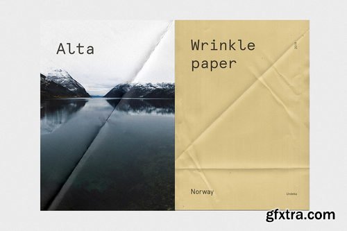 Creativemarket - Wrinkle - Fold Paper Mockup - 3261052