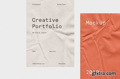 Creativemarket - Wrinkle - Fold Paper Mockup - 3261052