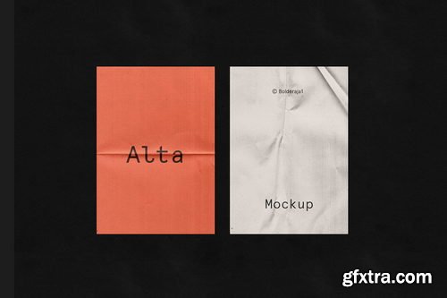 Creativemarket - Wrinkle - Fold Paper Mockup - 3261052