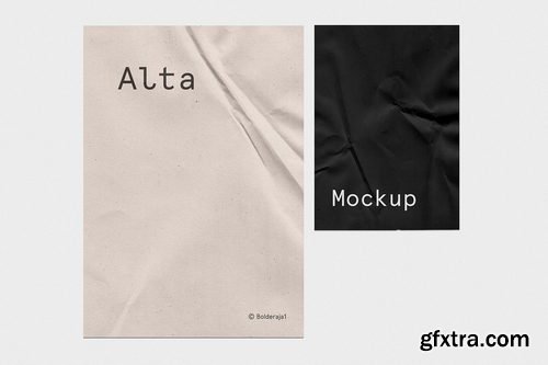 Creativemarket - Wrinkle - Fold Paper Mockup - 3261052