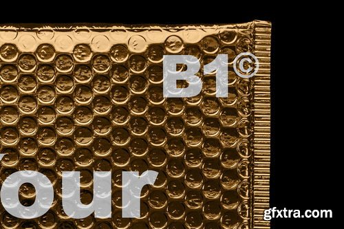 Creativemarket - Gold Plastic Bag Mockup - 3696605