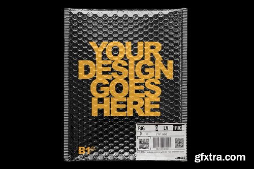 Creativemarket - Gold Plastic Bag Mockup - 3696605