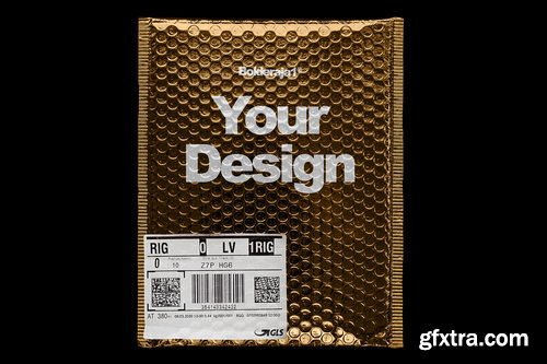 Creativemarket - Gold Plastic Bag Mockup - 3696605