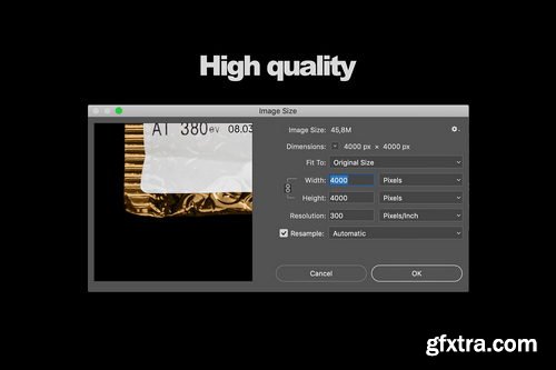 Creativemarket - Gold Plastic Bag Mockup - 3696605