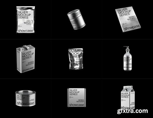 Showcase Mockup Studio - Silver Mockup Bundle