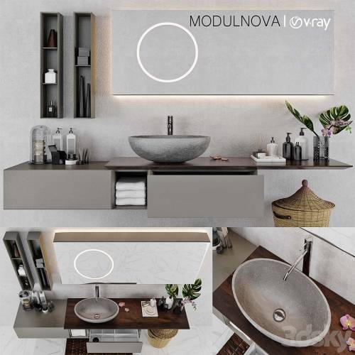 '3dsky Pro - Set of bathroom furniture MODULNOVA Infinity_Decor'