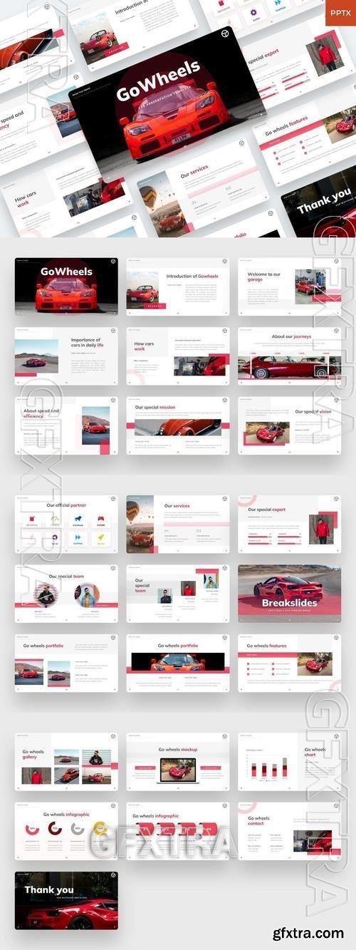 Go Wheels - Car PowerPoint Template SJZ4C9B