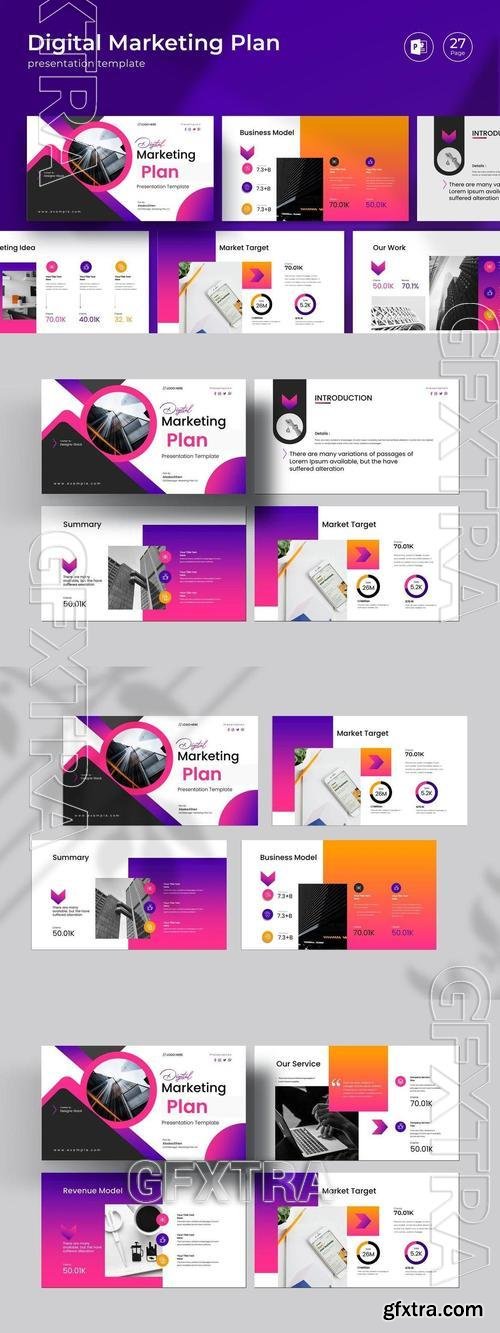 Digital Marketing Plan Presentation Template GJLMUBX