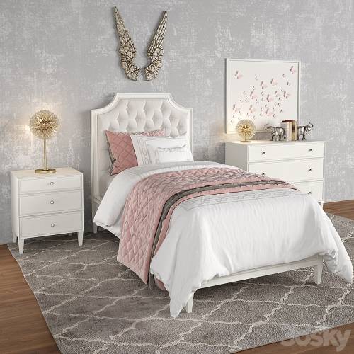 '3dsky Pro - ALEXANDRA TUFTED BED, Restoration Hardware'