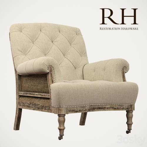 '3dsky Pro - Napoleon deconstructed tufted roll armchair'