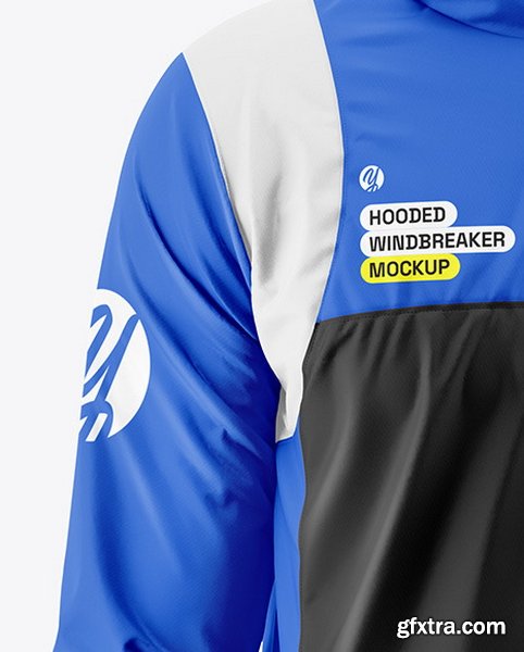 YellowImages - Hooded Windbreaker Mockup - Front View - 121029