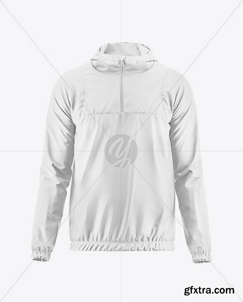 YellowImages - Hooded Windbreaker Mockup - Front View - 121029