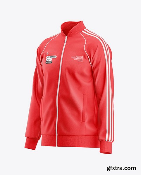YellowImages - Men\'s Long Sleeve Track Jacket Mockup - Half Side View - 120884