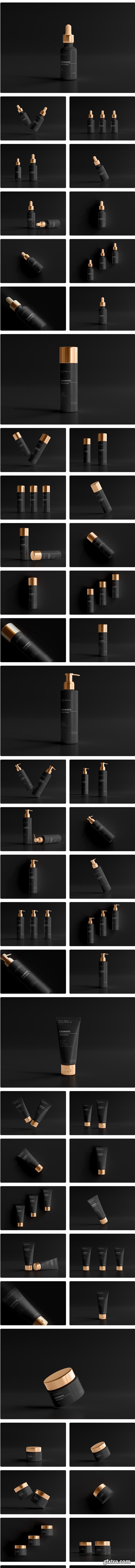 Mockupcloud - Dark Cosmetic Branding Mockups