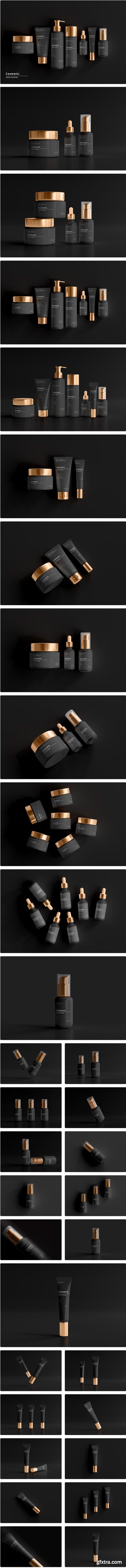 Mockupcloud - Dark Cosmetic Branding Mockups