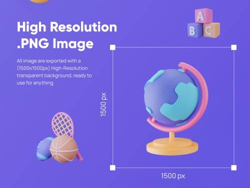 'Educally - Education 3D Icon Set' 'Educally - Education 3D Icon Set'