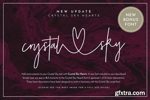CreativeMarket - Crystal Sky Font (New Update!)