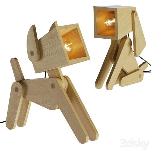 '3dsky Pro - Dog Adjustable Wooden Table Lamp' '3dsky Pro - Dog Adjustable Wooden Table Lamp'