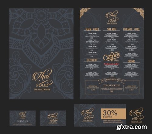 Fast Food, Cooking, Meal & Drink Menus #1, 25xEPS