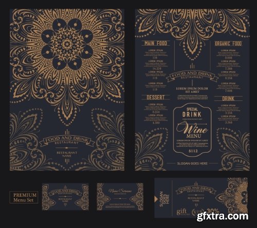 Fast Food, Cooking, Meal & Drink Menus #1, 25xEPS