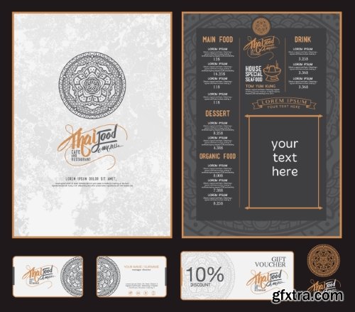 Fast Food, Cooking, Meal & Drink Menus #1, 25xEPS